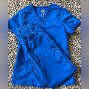 XS royal blue dickies scrub set